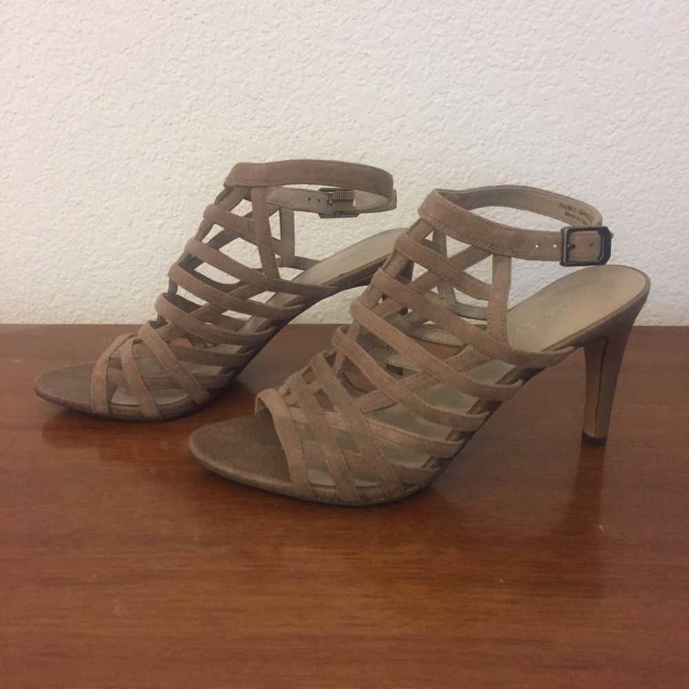 [Franco Sarto] ‘Spruce’ Leather Caged Heel Sandals